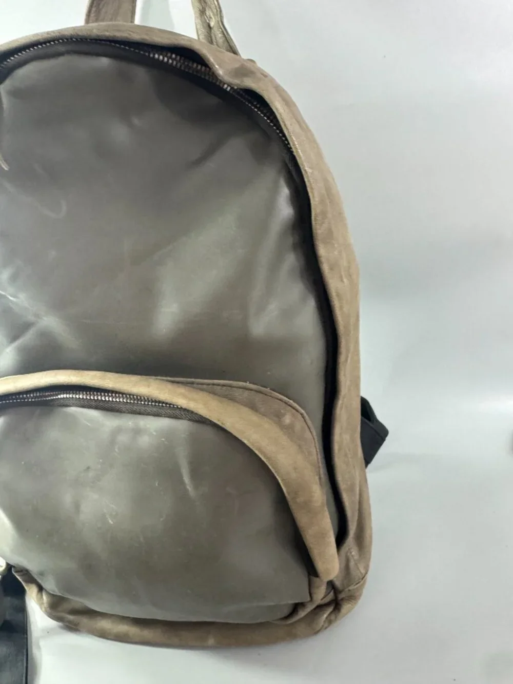 Haerfest Taupe Leather with PVC Backpack